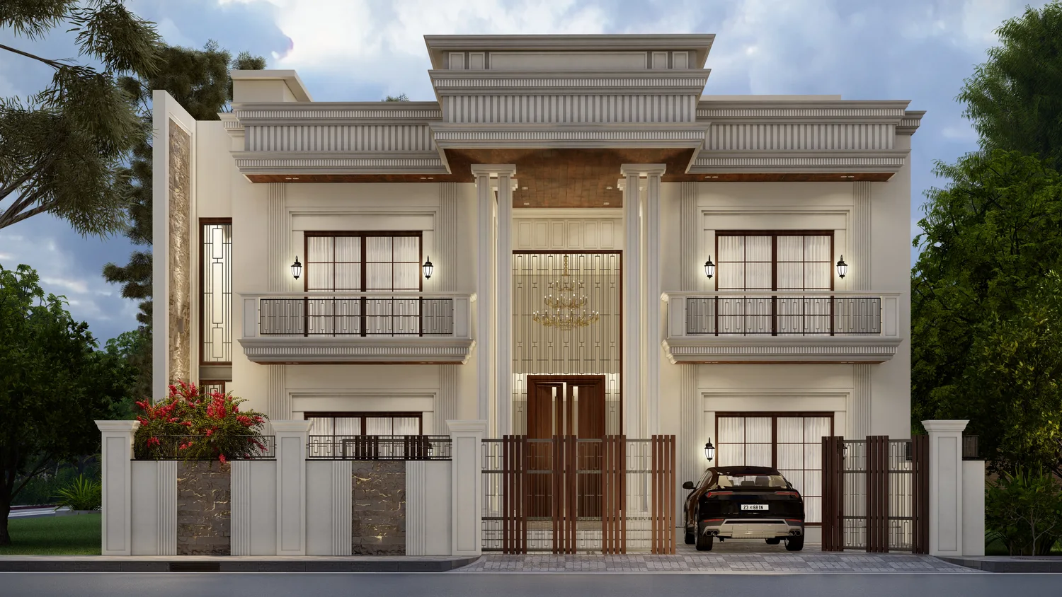 AKS Architecture Studio project in design, elevation render 8